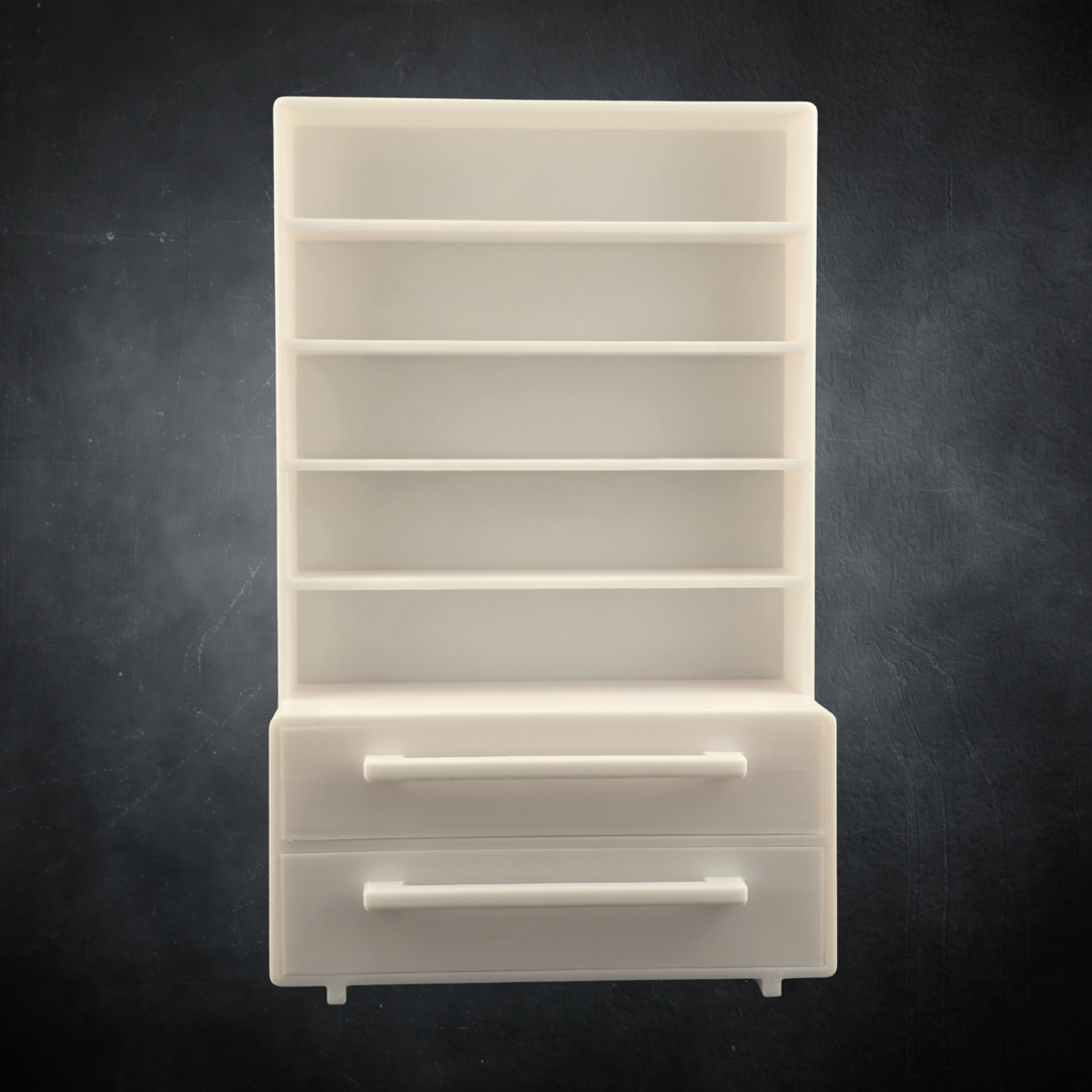 DIY Miniature TBR-Bogreol med skuffer