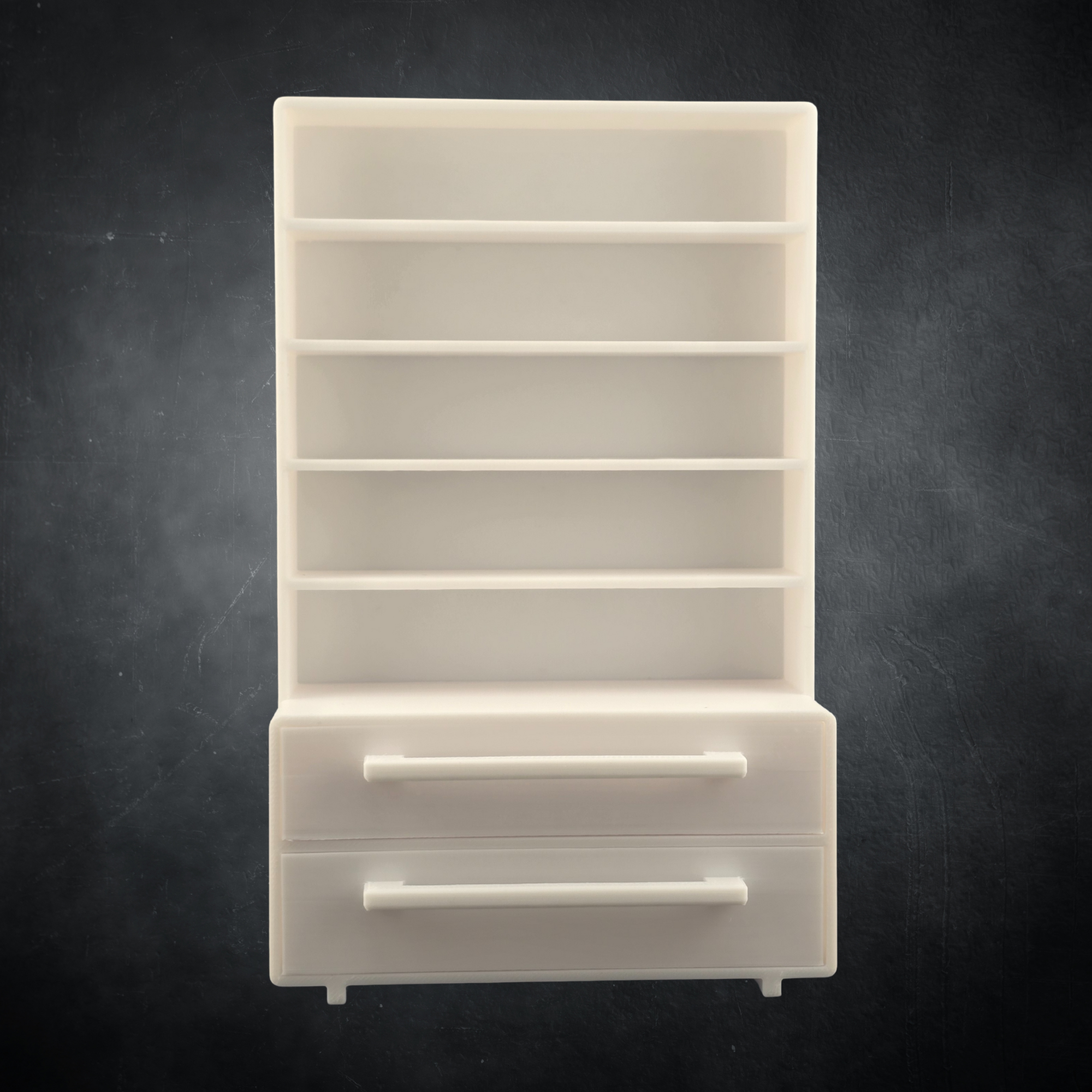 DIY Miniature TBR-Bogreol med skuffer