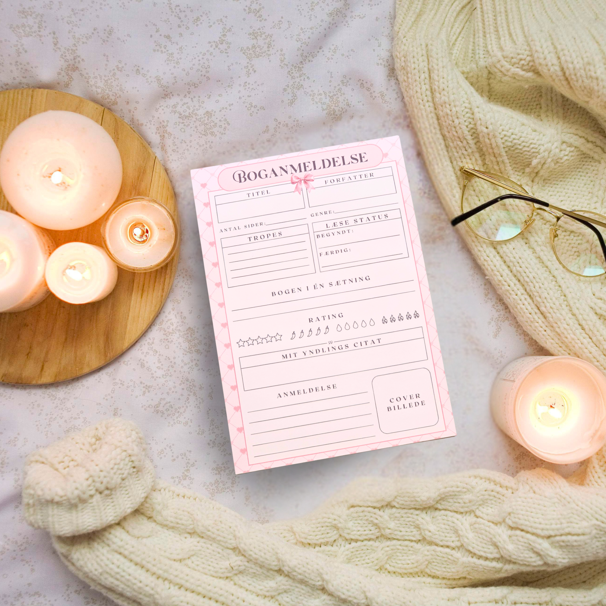 Romance Boganmeldelse Blok - A5