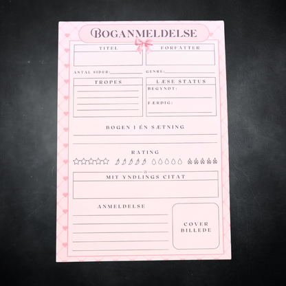 Romance Boganmeldelse Blok - A5