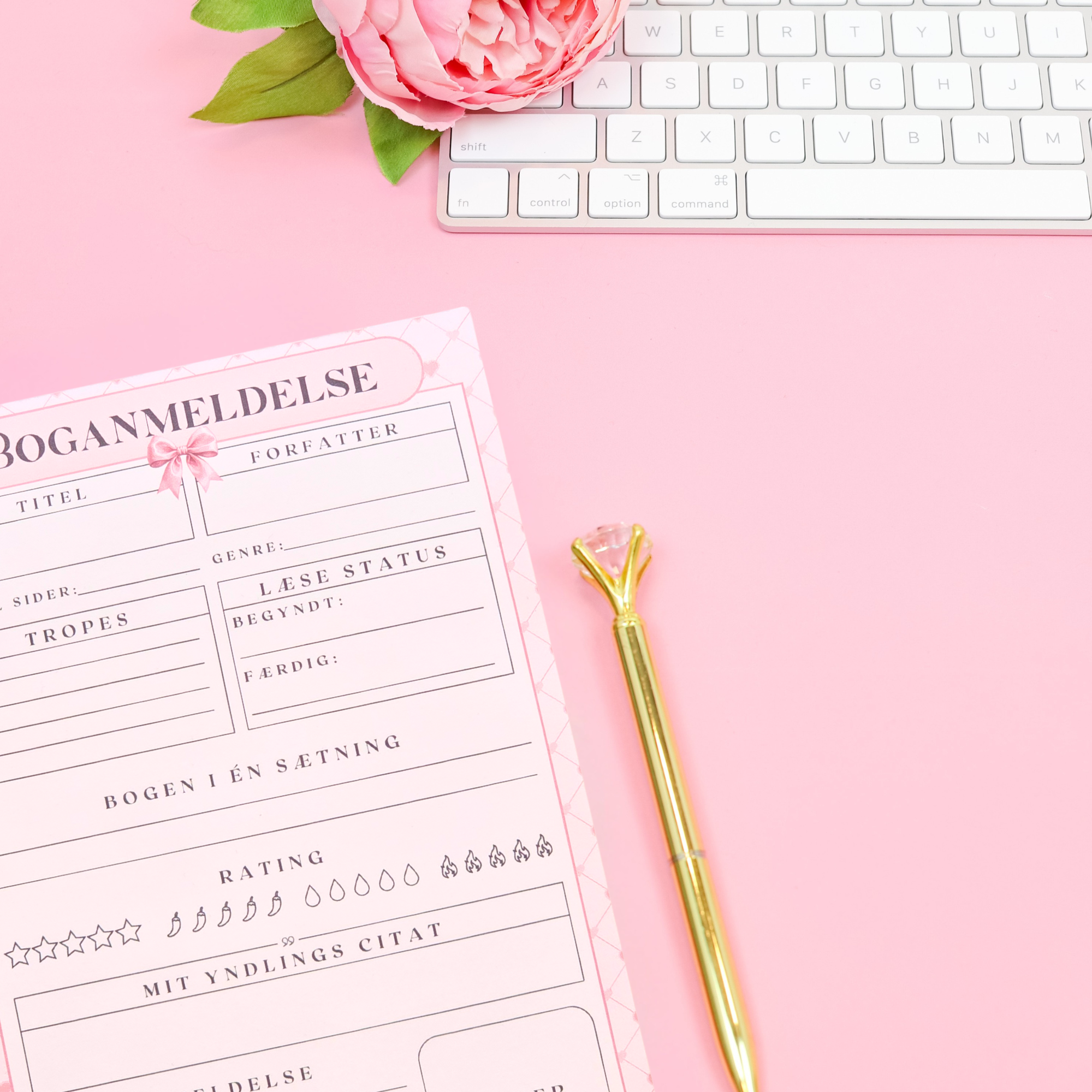 Romance Boganmeldelse Blok - A5