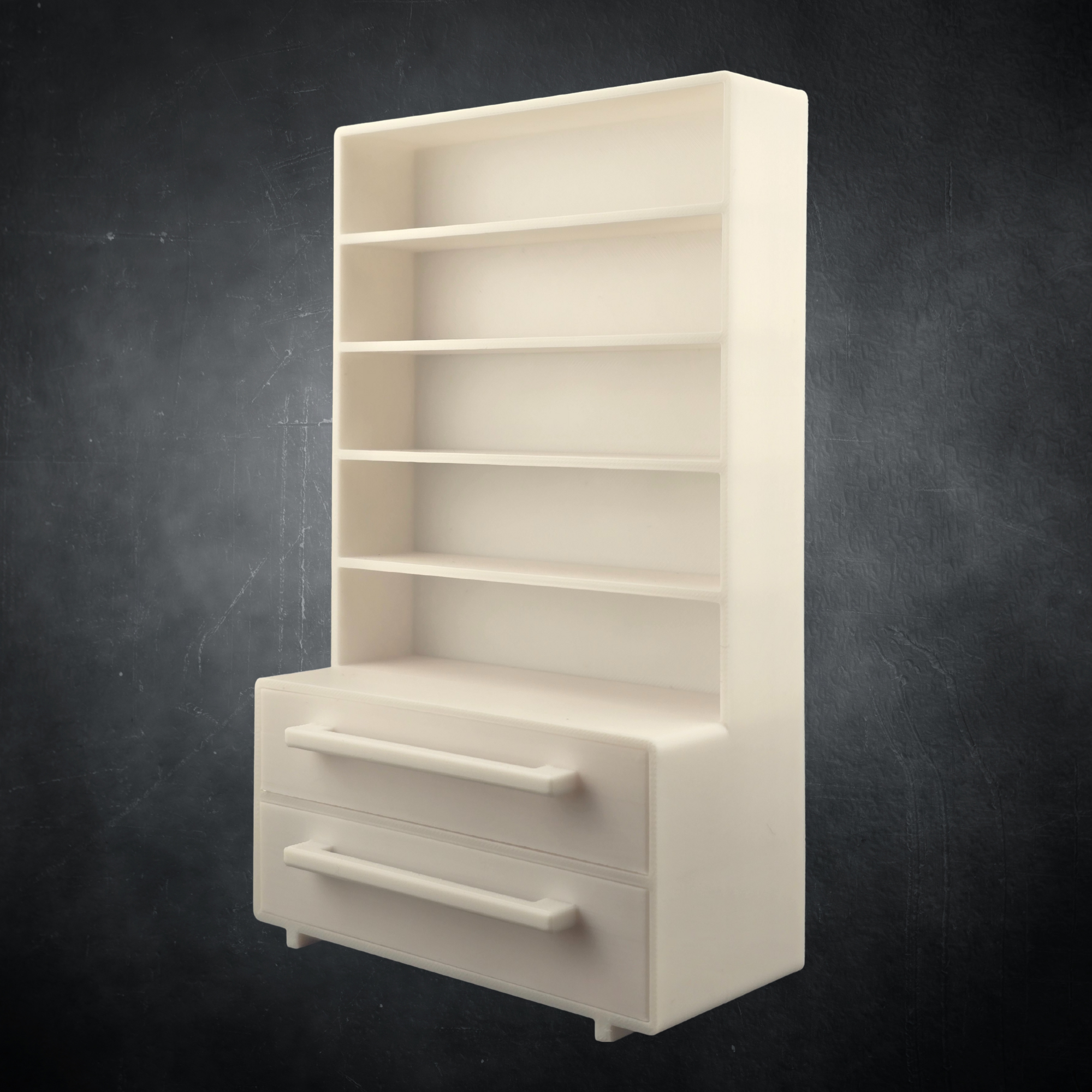 DIY Miniature TBR-Bogreol med skuffer