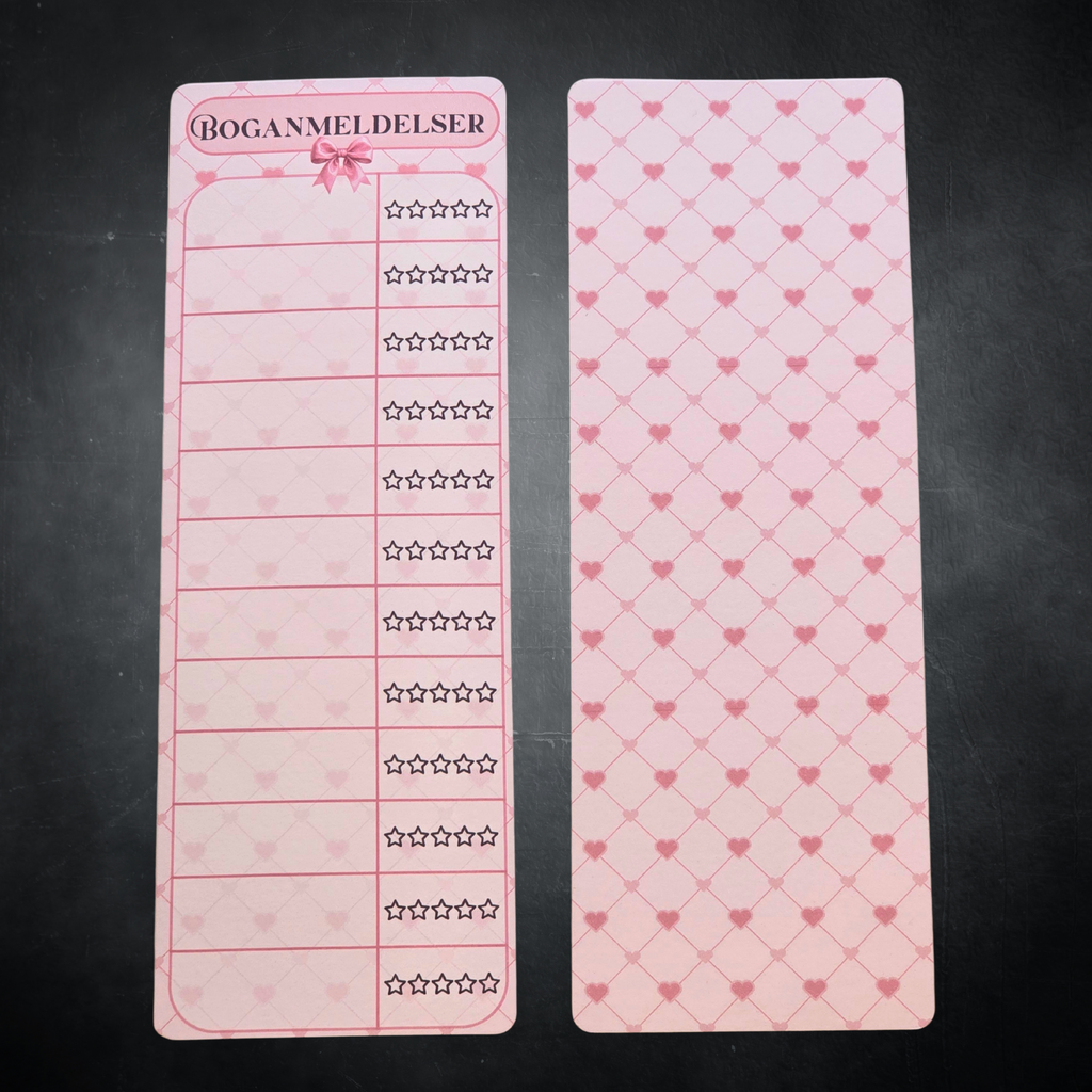 Anmeldelsesbogmærker - 7x20cm