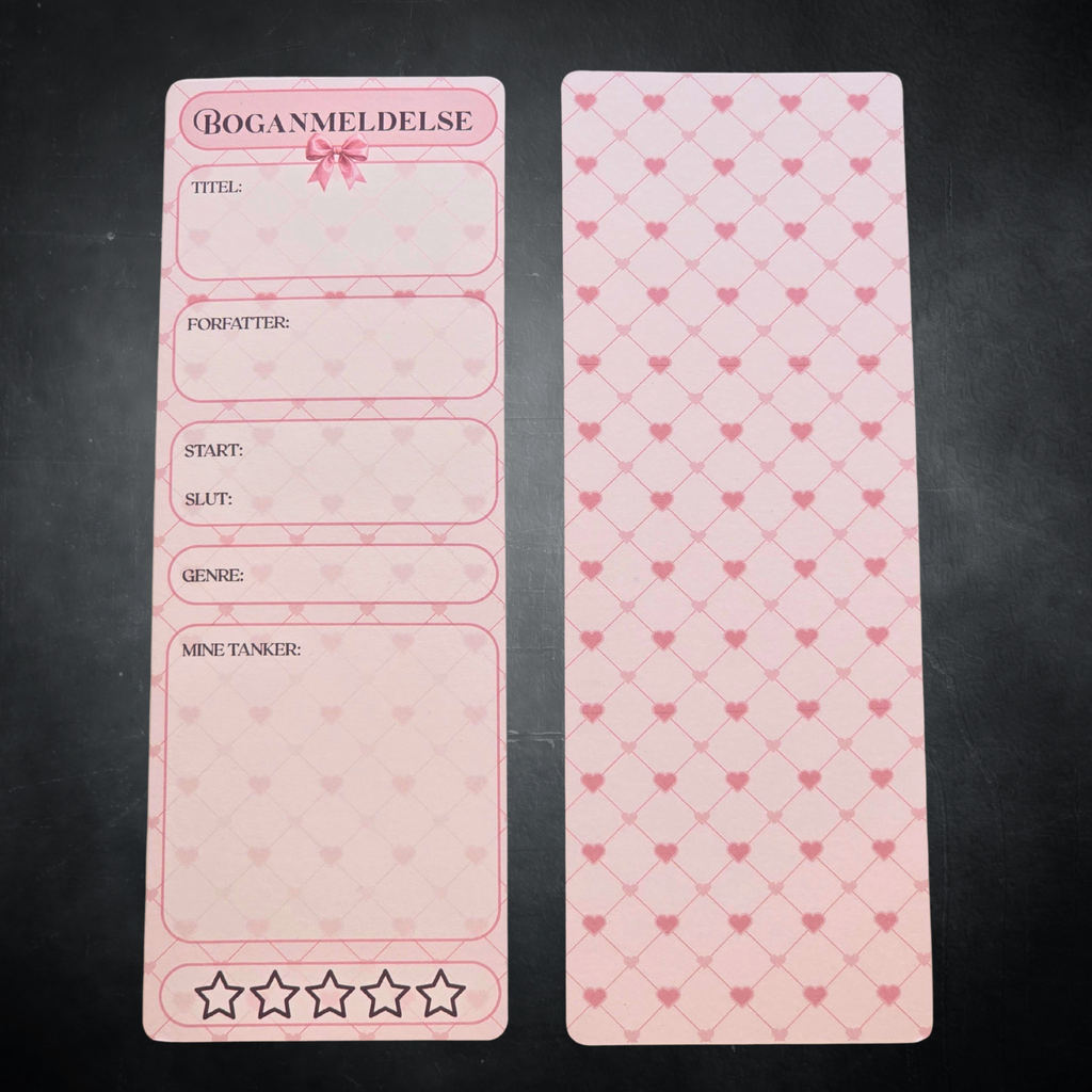 Anmeldelsesbogmærker - 7x20cm