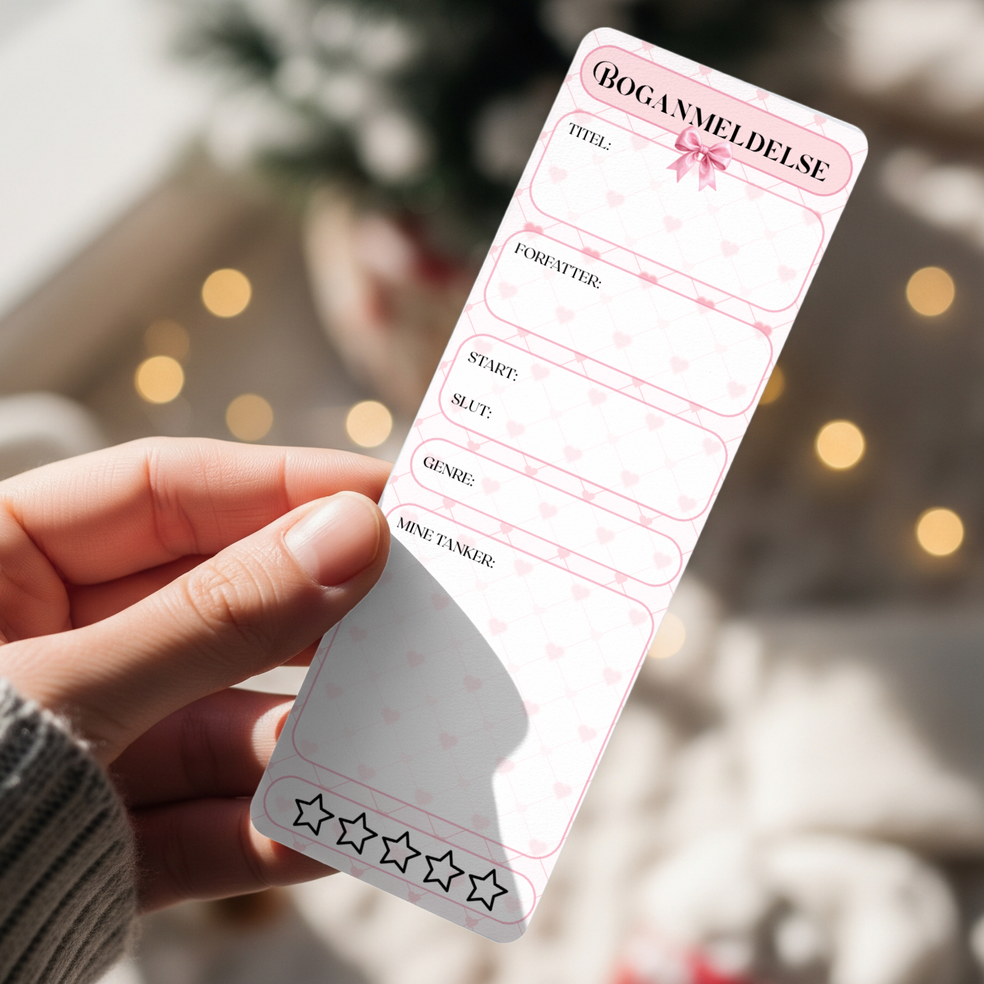 Anmeldelsesbogmærker - 7x20cm