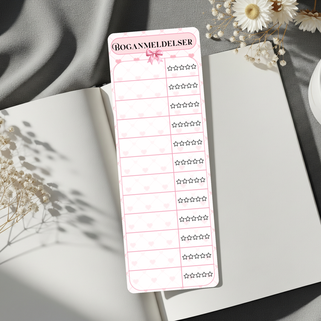Anmeldelsesbogmærker - 7x20cm
