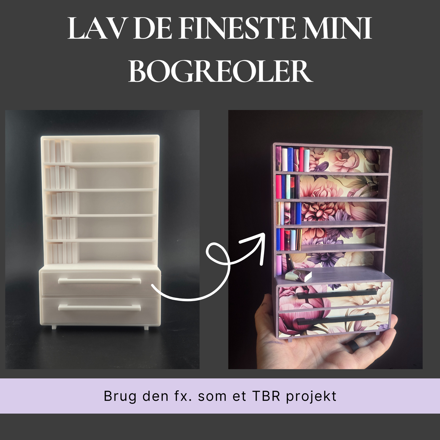 DIY Mini-bogreol – STL til 3D-print