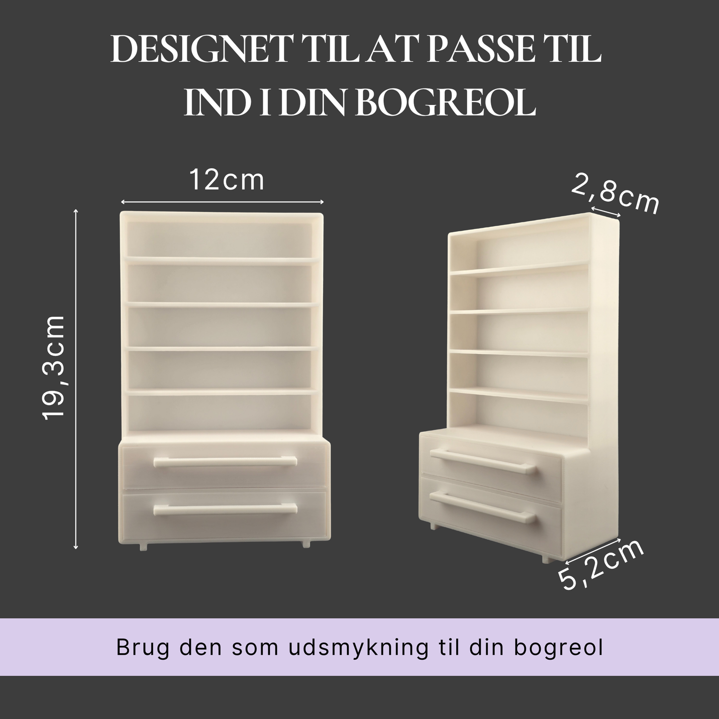 DIY Mini-bogreol – STL til 3D-print